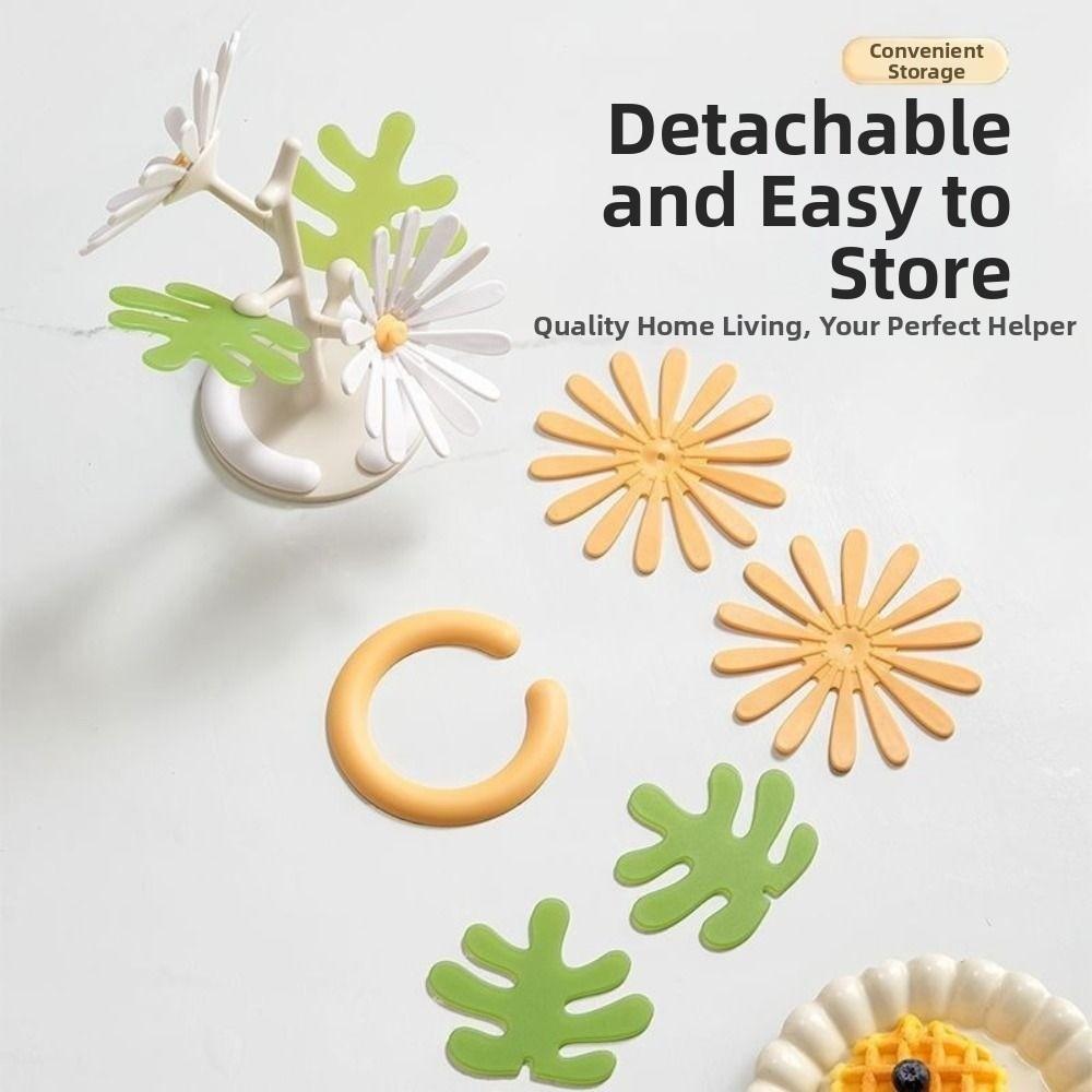 Creative Dishes Heat Insulation Pad Anti Scald Daisies Coaster Hot Dishes Trivets  Teapot Hot Pots