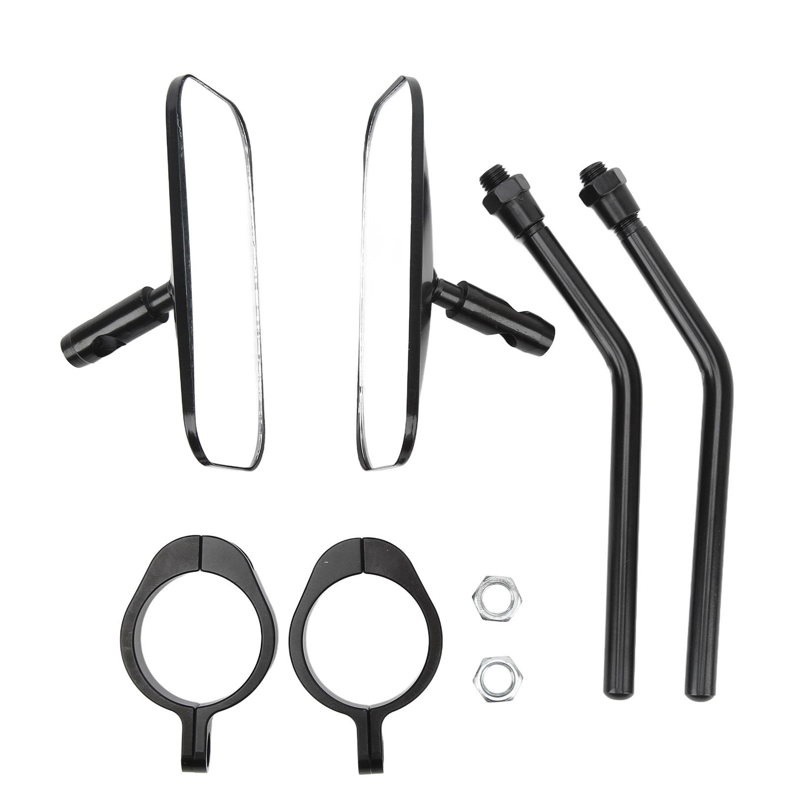 

Motorcycle Rrview Mirror Clr Wide Angle Side Rr View Wing Mirror Kit for 38mm Inner Diameter Bumper
