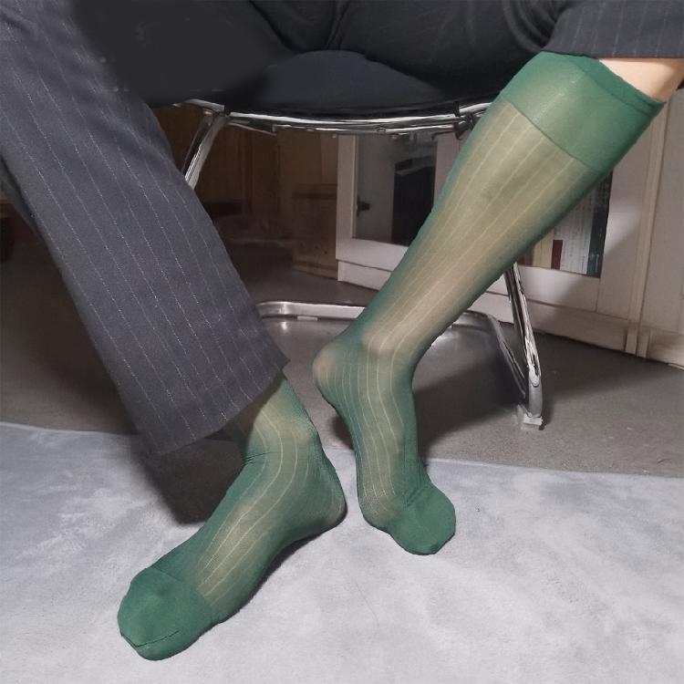 Herren Über die Wade Feine Nylon Kniehohe Anzugsocken