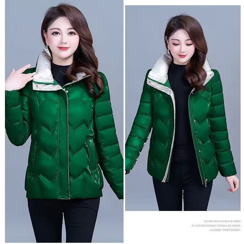 Winter New Arrival Shiny Bight Down Cotton Jacket for Women Thick Fashionable Coat