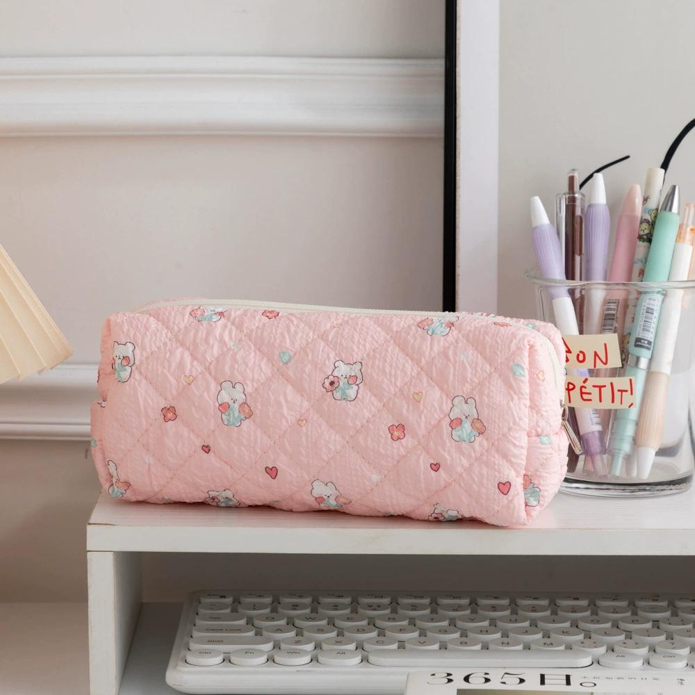 Cute Pencil Case Girl High-value Finishing Storage Bag Female Student Portable Stationery Bag