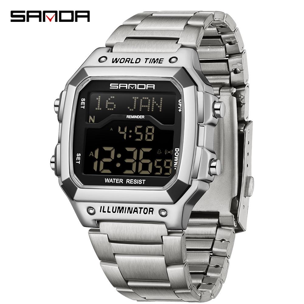 Sanda Men's Multifunctional Waterproof Electronic Watch - Middle East Exclusive, Summer Time Wristwatch