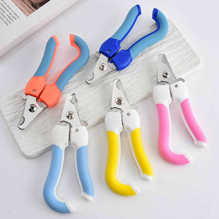 Pet Nail Clippers with Safety Guard and Bent Handle for Cats & Dogs