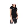 Armani Exchange Round Neck Printed Slim Fit Short Sleeve T-Shirt Women tops Black 6RYT18-YJG3Z-1200