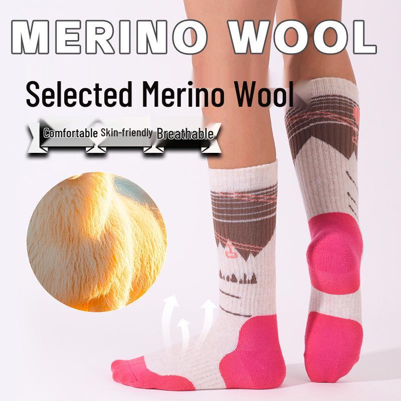 Children's Full Terry Ski & Hiking Socks - Women's Mid-Calf Warm Merino Wool