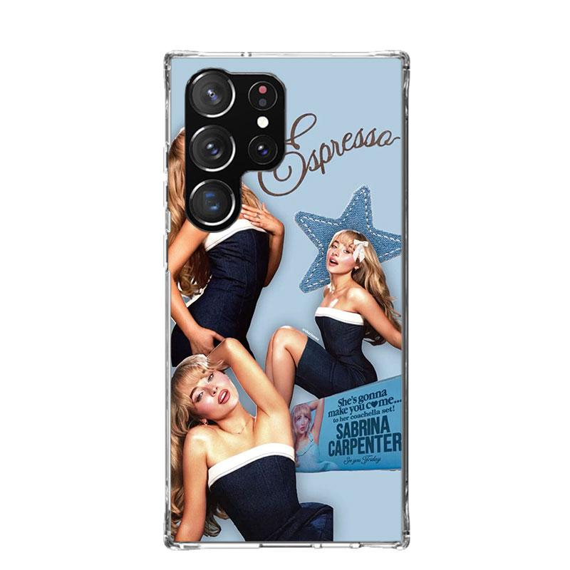 

CR66 S-Sabrina C-Carpenter Phone Case For Samsung Galaxy S26 S25 Edge S24 S23 FE S22 Ultra S21 Plus S20 + Fundas Cover Coque Gal Samsung S21 Plus