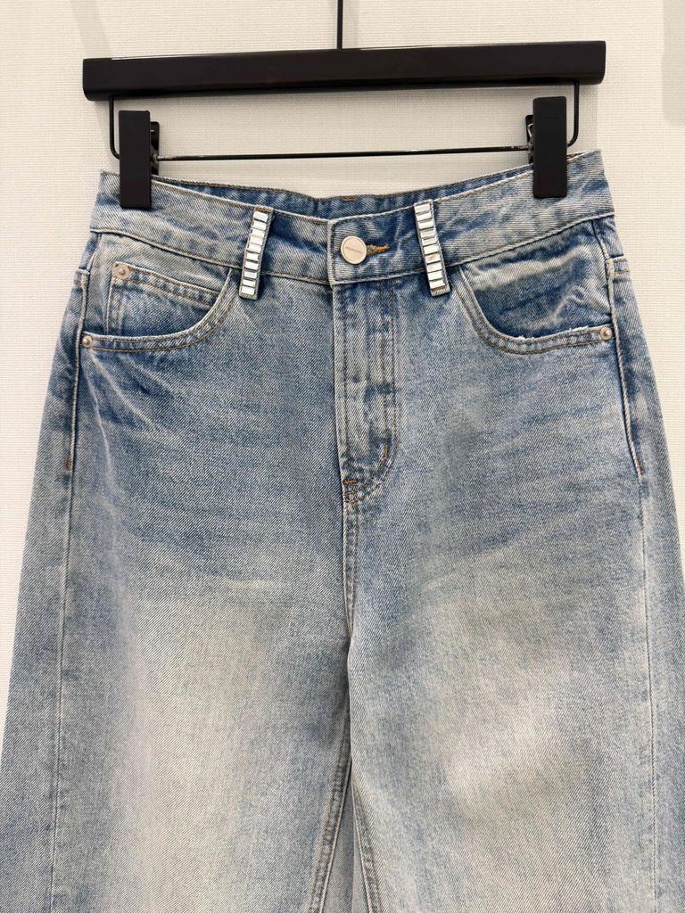 Gradient High-Waist Straight-Leg Denim Jeans for Women - Tummy Concealing, Leg Lengthening, Spring Fashion