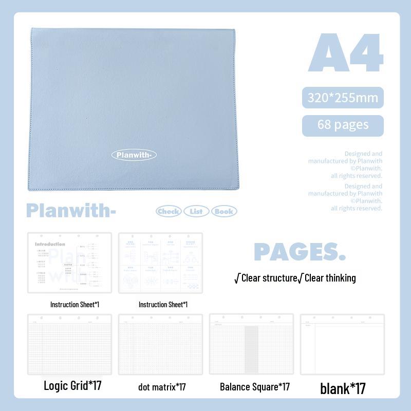 A4 Mind Map Loose-Leaf Binder for Graduate Exams with B5 Refill, Top-Bound Notebook
