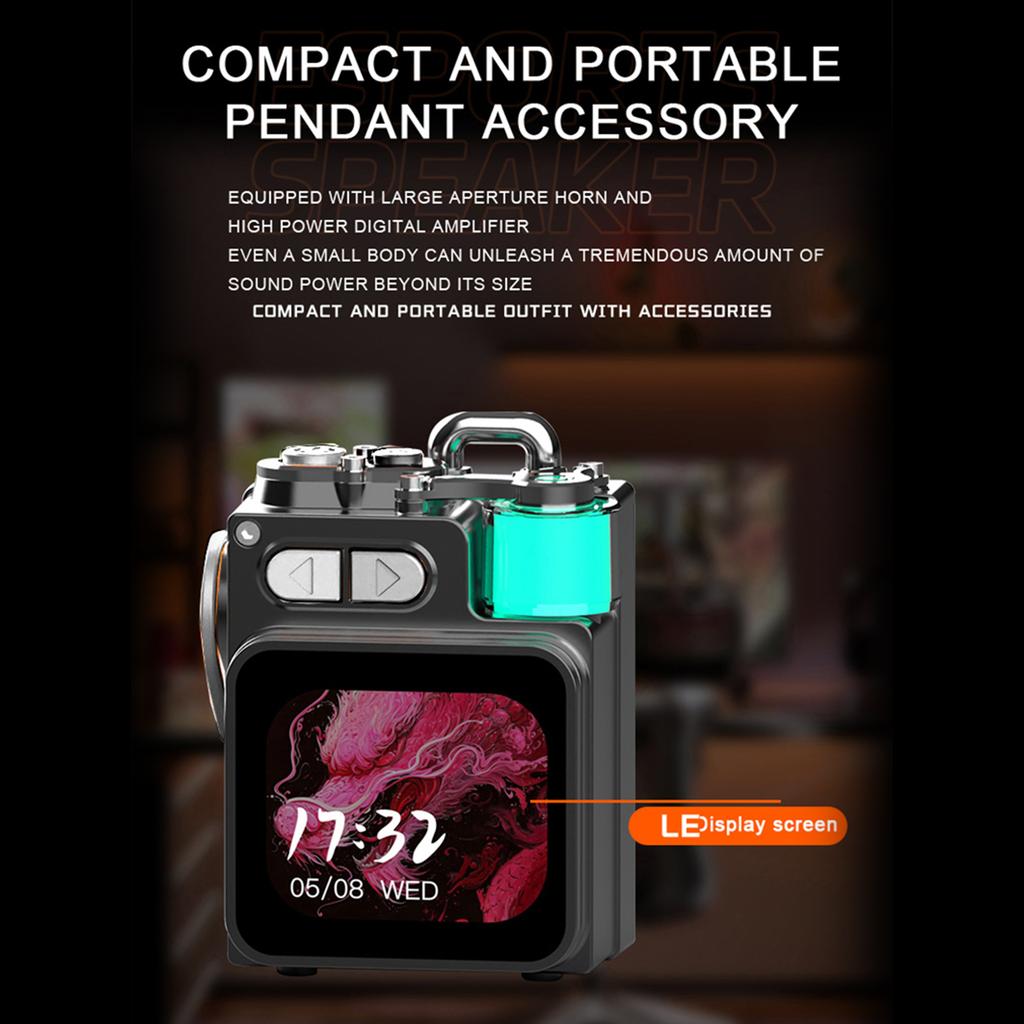 2025 Portable Bluetooth Speaker Music Stereo Surround with Touch Screen Outdoor Subwoofer Speaker Audio Player For Camping