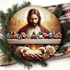 Vintage Round Iron Wall Art Jesus Apostles Religious Decor Church Home Living Room