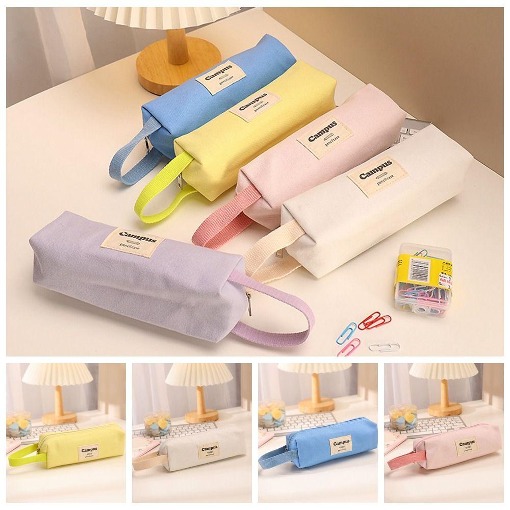 

Canvas Stationery Storage Bag Portable Pencil Case Ins Candy Colored Pencil Bag Boy style 2