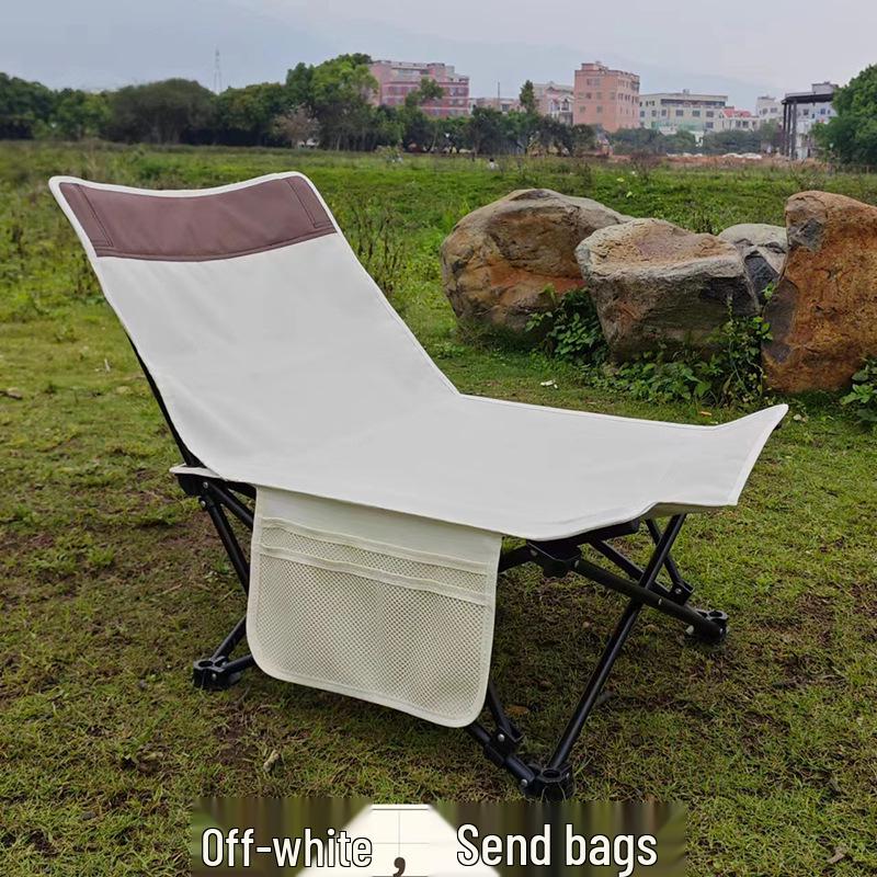 Tragbarer Outdoor-Klappstuhl: Leicht, halb zurücklehnbar für Nickerchen im Büro, Camping und Angeln