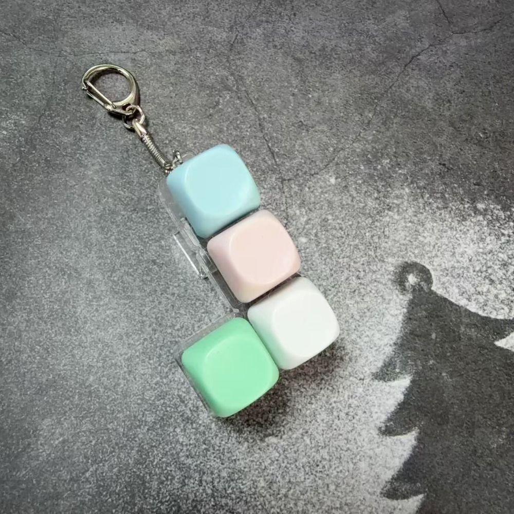 Tastenkappen Fidget Schlüsselanhänger 4 Tasten Clicker Spielzeug Anhänger Entspannende Finger Tastaturkappe für Erwachsene & Kinder
