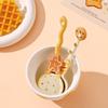 ZISIZ Cartoon Gingerbread Man Ceramic Soup Spoon