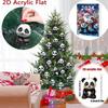 2026 Christmas Countdown Calendar Cute Panda Pendant Christmas Tree Decoration 2D Acrylic Animal Ornaments Party Gift