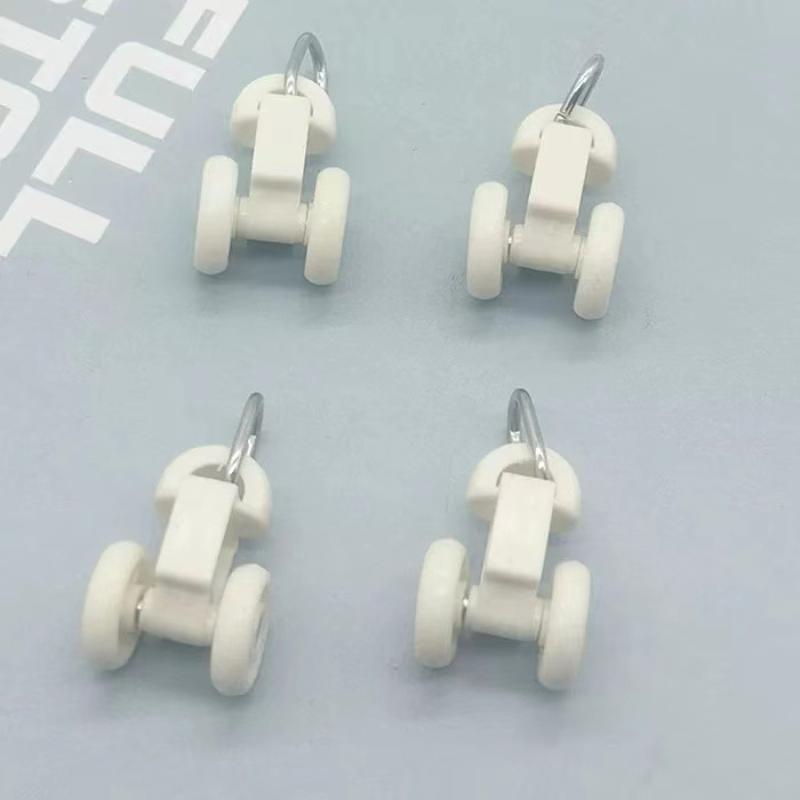 50Pcs Electric Curtain Rails Runners Hooks Thickened Curtain Track Curtain Rail Hook General Pulley Smart Curtain Accessories