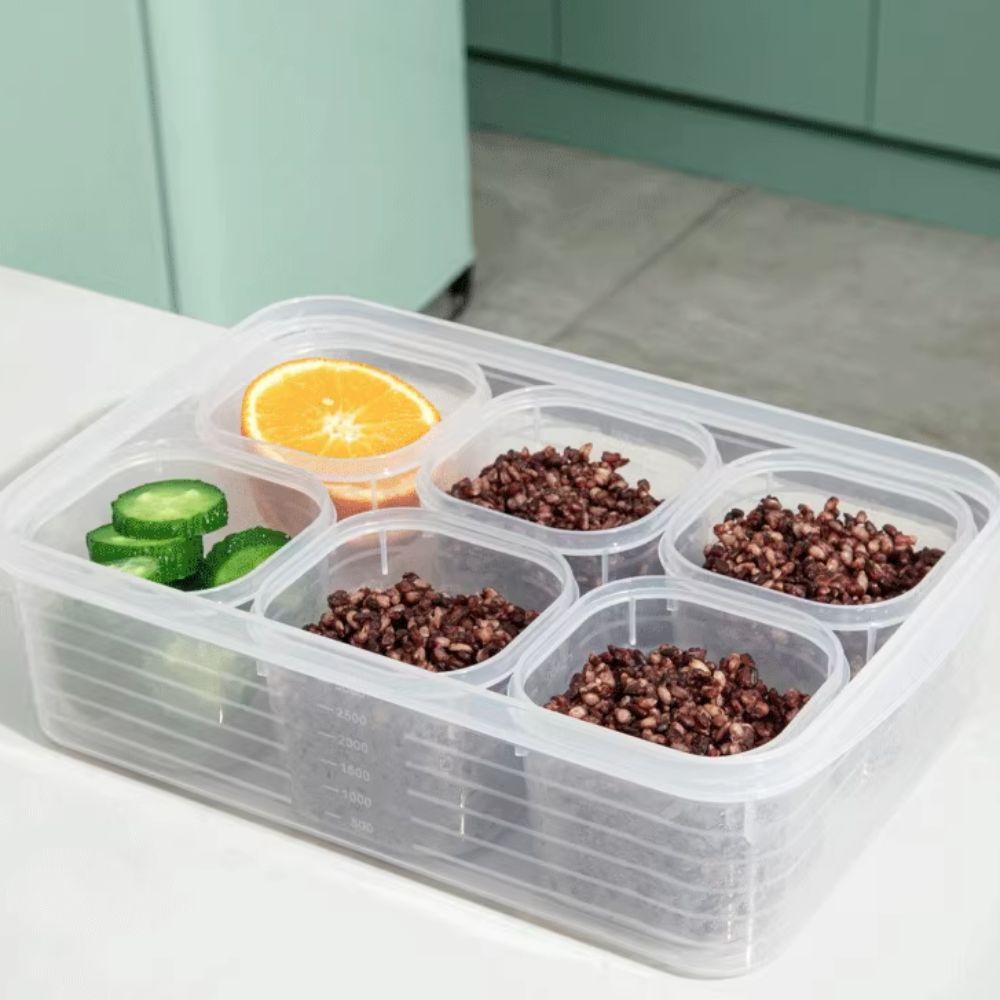 Divided Fresh-keeping Box Sealed Seasoning Storage Jar Portable Frozen Soup Box  Fruit
