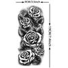 1 Sheet Tiger Snake Flower Temporary Tattoos For Women Girls 3D Rose Watercolor Tattoo Sleeve Bosy Art Drawing Tatoo Sticker