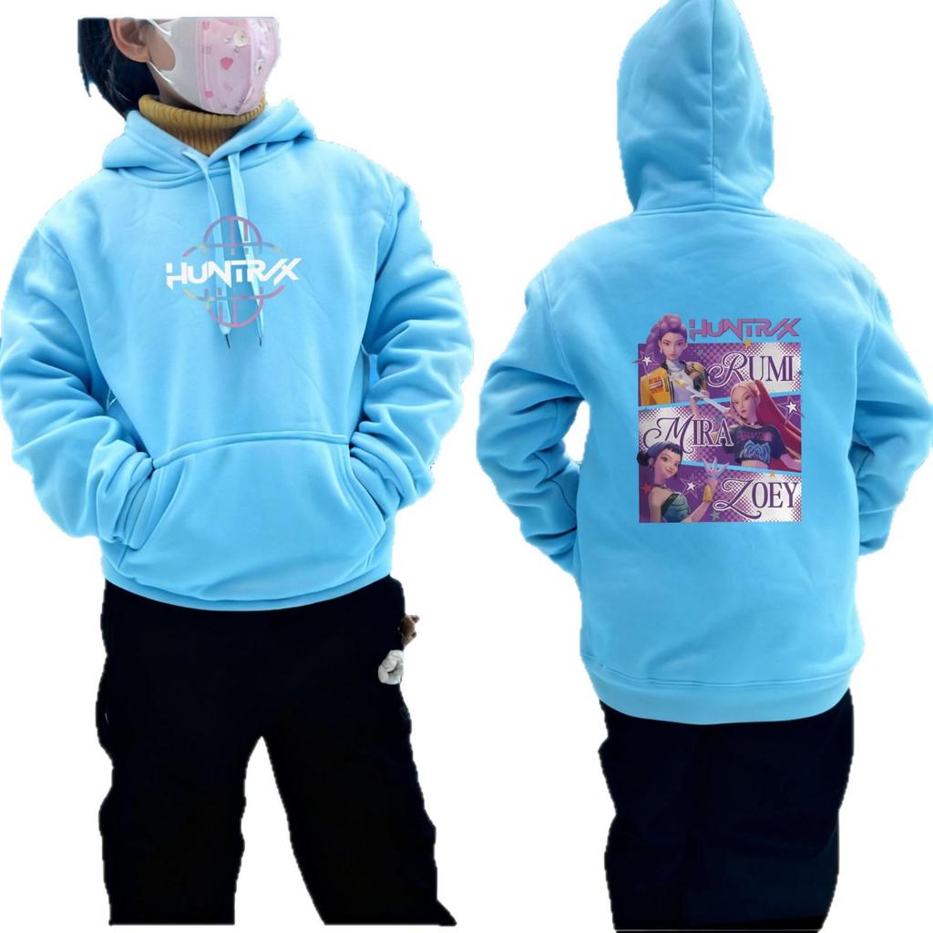 European & American 2025 KPOP Demon Hunting Girl Group Fleece Sweatshirt - Autumn/Winter Kids' Hooded Fashion.