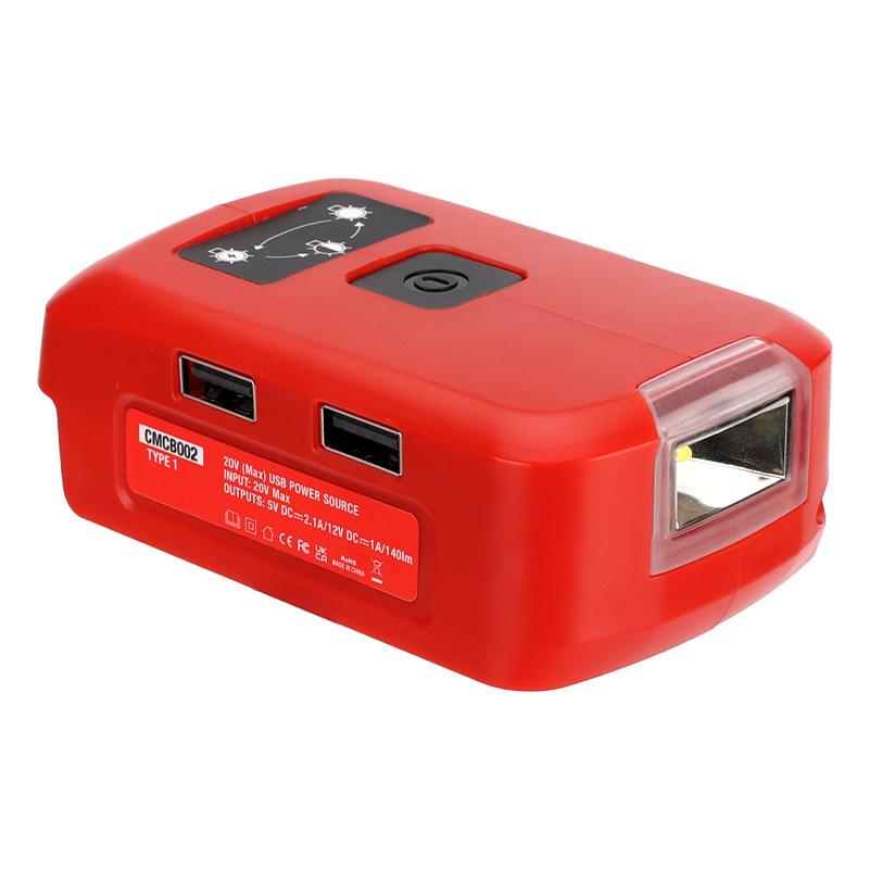 

USB Power Adapter For Craftsman 14.4-20V CMCB202 CMCB201 CMCB205 Li-ion Battery DC 12V Output Port With LED Work Light