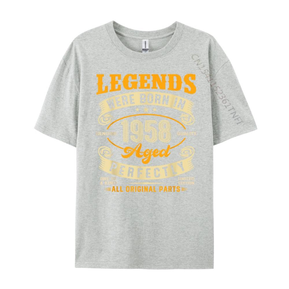 65th Birthday Legends Born In 1958 65 Years Old Unisexs Designer Clothes T Shirt Vegan
