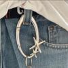 Bag Charm Punk Star Keychain Belt Buckle Star Key Ring Y2K Oval Carabiner  Backpack Decor