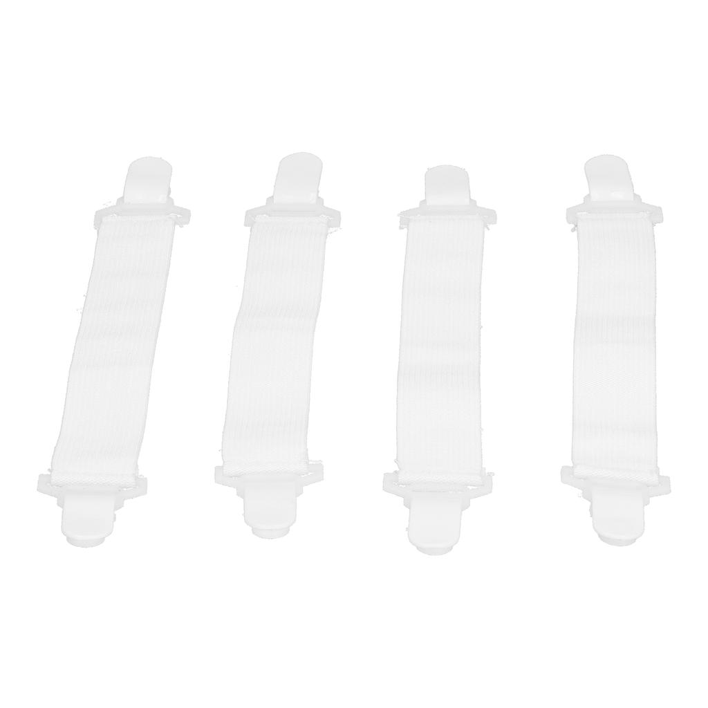 4PCS Bed Sheet Grippers Adjustable Elastic Straps Fixing Clips Holder Bed Mattress FastenersWhite