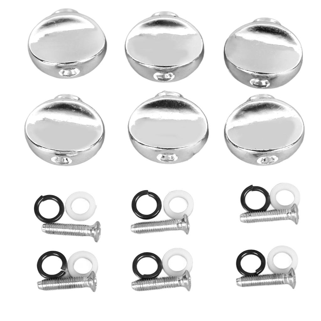 6Pcs Guitar Tuning Peg Buttons Metal Easy to Install Tuner Knobs Replacement for Acoustic Electric Guitar