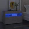 Maison Exclusive - Table de chevet avec lumières LED gris béton 60x35x40 cm
