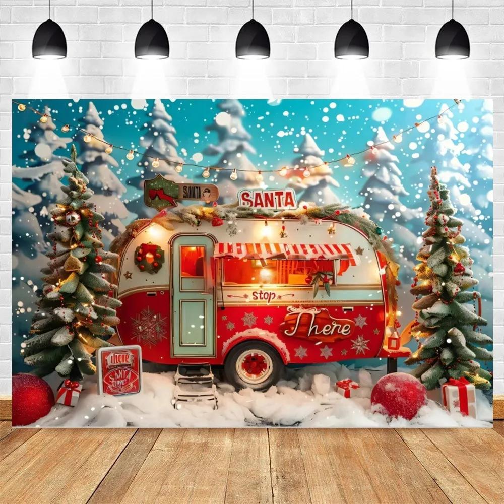 Christmas Day party decoration background cloth car Christmas tree hanging cloth living Room bedroom room home decoration