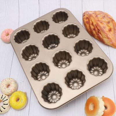 Muffin Dessert Non-Stick Custard French Carbon Steel Cannele Mould Canele Mold Cake Pan Baking Tool