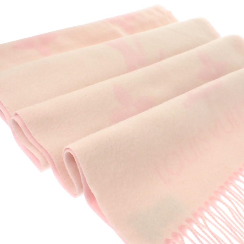 LOUIS VUITTON  M90894 Scarf white/Rose claire cashmere Women