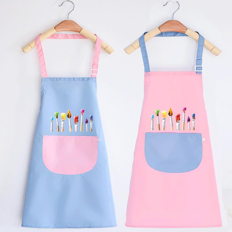 Grembiule Artistico Impermeabile per Bambini - Senza Maniche, Grembiule da Pittura Reversibile per Bambini e Attività Genitore-Figlio