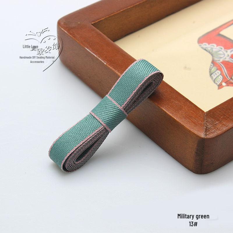 10 Yards 1cm Korean Colored Edge Cotton Webbing for Hair Clip Bows and Ribbon Accessories