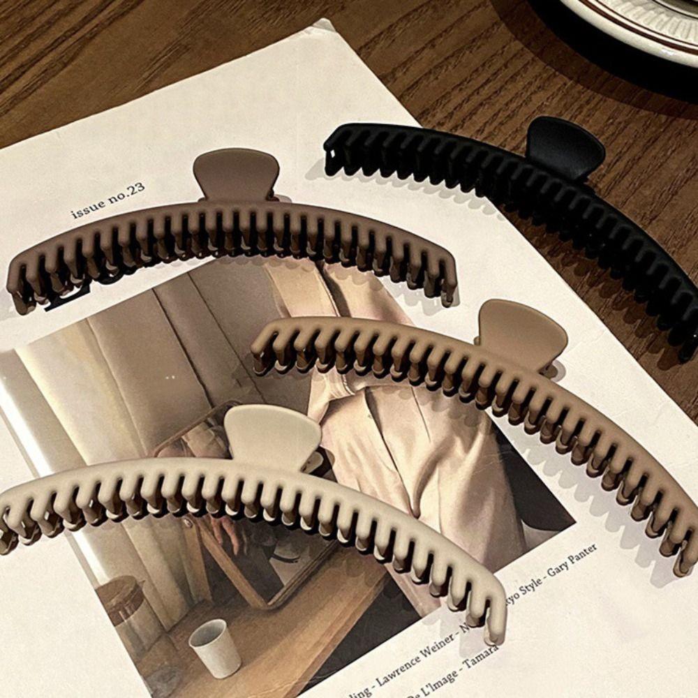 Large Thin Shark Clip Acrylic Geometric hair claw Simple Matte Claw Clip  Girls