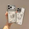 Electroplated Silver Rhinestone Swan iPhone Case for 13/14/15/16/17 Pro Max