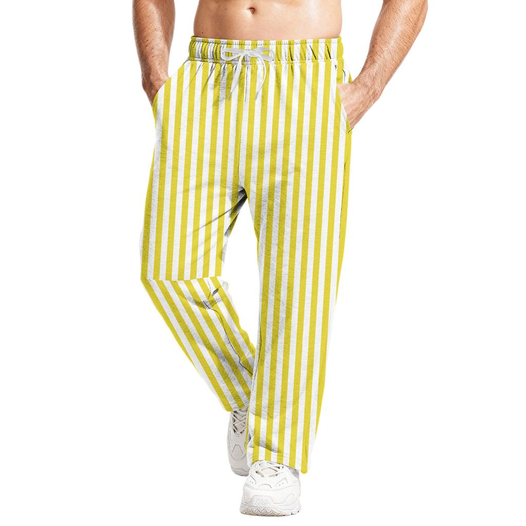 Pánské ležérní tepláky volného střihu se strečovým pasem a stahovací šňůrkou, kalhoty na jógu