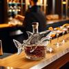 Fun Jaws 50th Whiskey Bottle 320 Ml Shark Statue Wine Bottle 3D Engraved Theme Statue Wine Decanter Home Bar