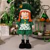 StPatrick‘s Day Green Irish Gnome Handmade Retractable Plushes Figurine For Spring Elf Doll Home Holiday Decoration