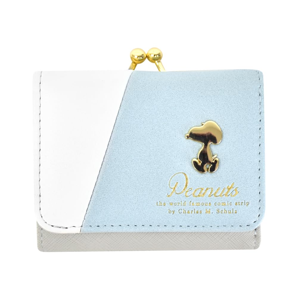 

Trifold Synthetic Leather Synthetic Coin Coin Cute 0369 [Snoopy] Wallet, Wallet, Wallet, Leather, Bicolor, Bill, Purse, Outside, Clasp, Card, Case,