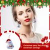 Snowman Earrings Snowball Christmas Party Flat Acrylic Snowman Earrings