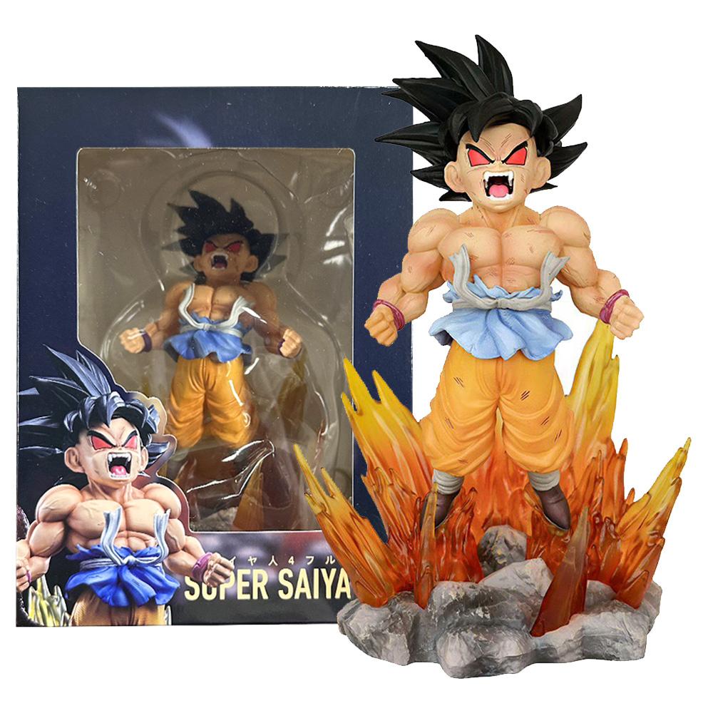 

Anime 19CM Dragon Ball Son Goku Figure Red Eye Model Doll Dragon Ball Toy Action Figure PVC Sitting Position Earth Dragon Ball With box