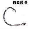 Saltwater Fishing Large Size Stainless Steel Hook Barbed Offset Circle Hook For Tuna Shark Boat Trolling Fishing 12/0 14/0 16/0