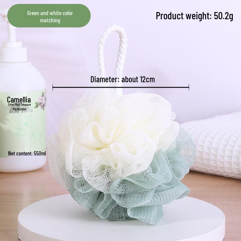 

Durable Extra Large Soft Bath Ball Scrubber - Solid Color, Non-Dispersing Foaming Net 10g