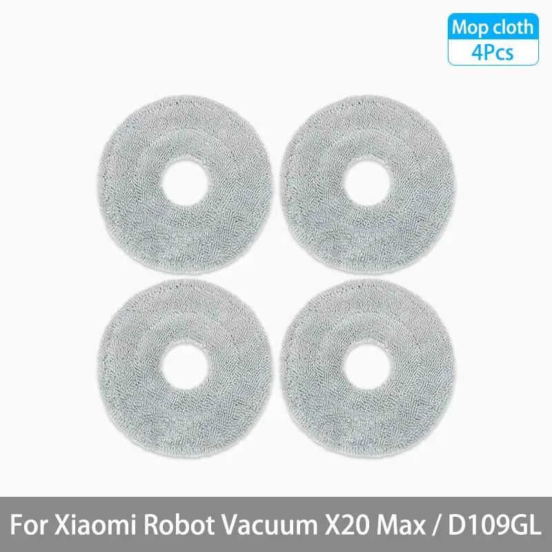 Suitable For Xiaomi Robot Vacuum X20 Max D109GL Accessories Roller Main Brush Side Brush Filter Mop Dust Bag
