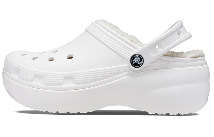 Crocs Classic Platform Lined Clogs  White  Women s 207938-100 37-38