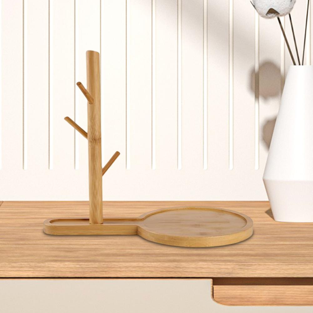 Wooden Desk Organizers Holder Creative Tree Branch Desktop Storage Plate Handicraft Snack Fruit Household for Bedroom Office l-1
