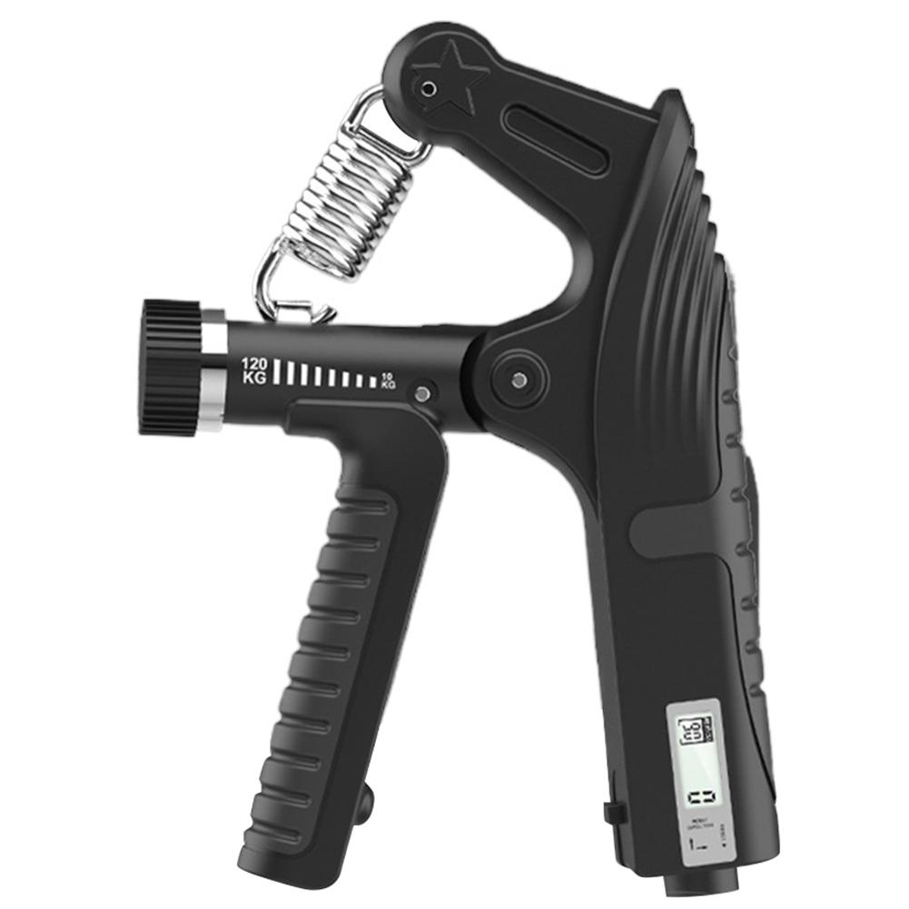 

10-120kg Adjustable Gym Fitness Hand Grip Countdown/Counting Spring Arm Exercise Trainer for Muscle Building and Injury Recovery чёрный