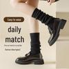 Y2K Women's Fur Knitted Leg Warmers - Thick Winter Wool Socks for Snow Boots