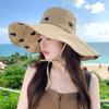 Dayan sun hat summer new peach skin velvet bucket hat women's outdoor travel sun hat seaside beach hat